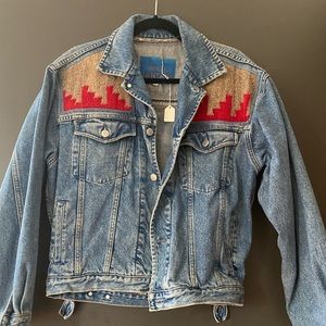 Vintage Embroidered Santa Fe Denim Jacket
